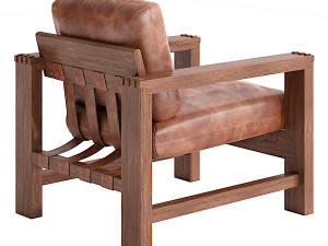 Crosby Leather Armchair 3D Model