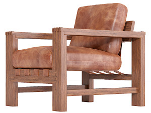 Crosby Leather Armchair 3D Model