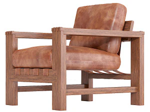 Crosby Leather Armchair 3D Model