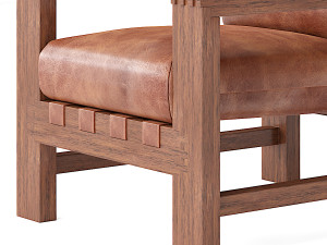 Crosby Leather Armchair 3D Model