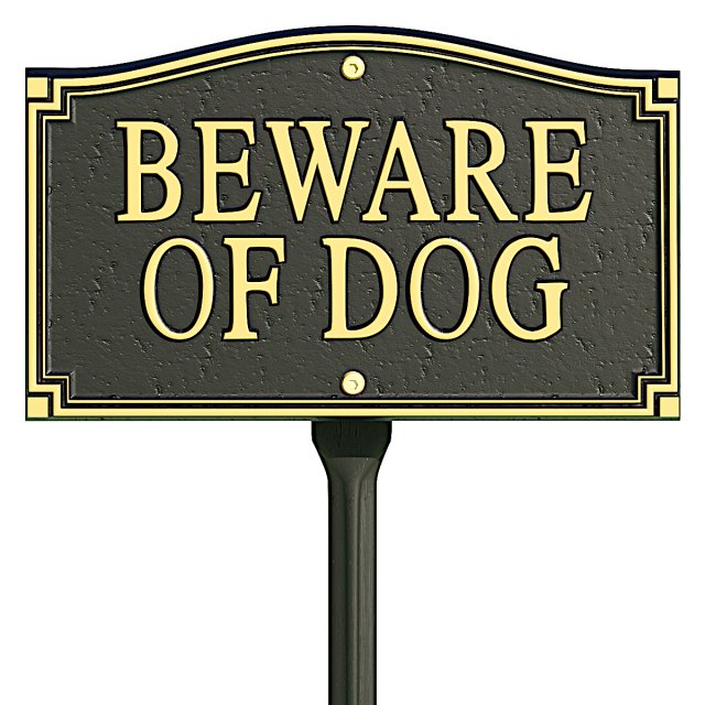 Beware of Dog Sign 3D-Modell .c4d .max .obj .3ds .fbx .stl .blend 