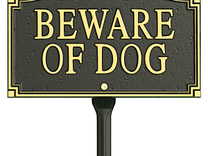 Beware of Dog Sign 3D Model