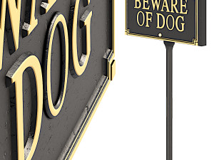 Beware of Dog Sign 3D-Modell