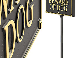 Uważaj na znak psa Model 3D