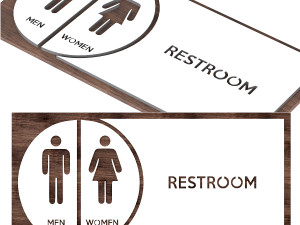 Restroom Sign 3D Model