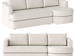 Balboa Upholstered Sofa Chaise Sectional 3D Model