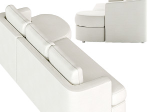 Balboa Upholstered Sofa Chaise Sectional 3D Model