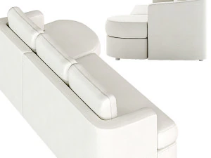 Sofa tapicerowana Balboa segmentowa Model 3D