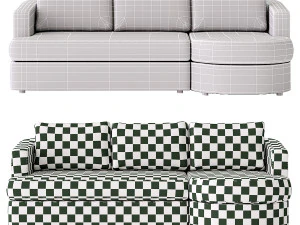 Sofa tapicerowana Balboa segmentowa Model 3D