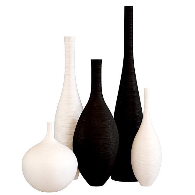 Maenas Artistic Vase Set 3Dモデル .c4d .max .obj .3ds .fbx .stl .blend 