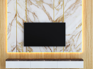 TV wall set 01 3Dモデル