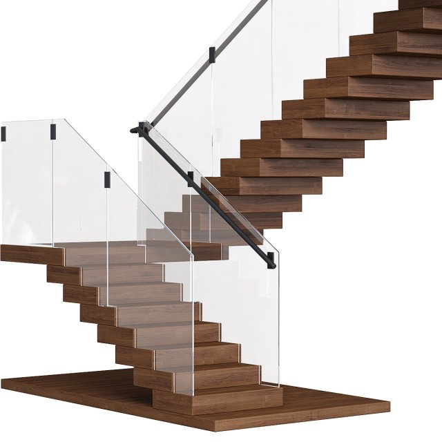 Modern stair 01 Modello 3D .c4d .max .obj .3ds .fbx .stl .blend 