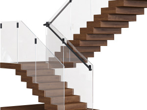 Modern stair 01 3D Model