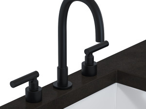 Concrete Top Double Sink Vanity 3D Модель