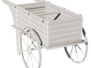 Wooden cart Modèle 3D