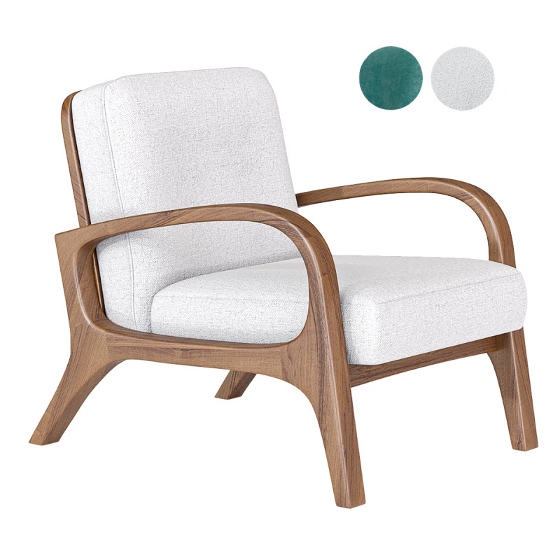 Stylish chair in American retro style 3D Model .c4d .max .obj .3ds .fbx .stl .blend 