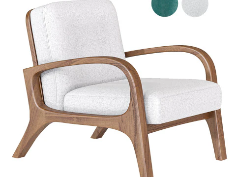 アメリカンレトロな雰囲気のおしゃれなチェア 3Dモデル