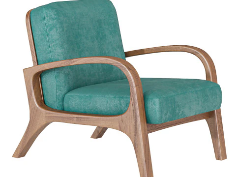 Stylish chair in American retro style 3D Model