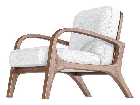 Stylish chair in American retro style 3D-Modell