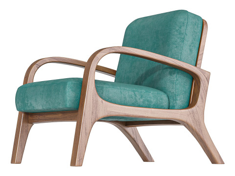 Stylish chair in American retro style 3D-Modell