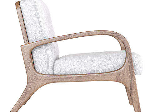 Stylish chair in American retro style 3D-Modell