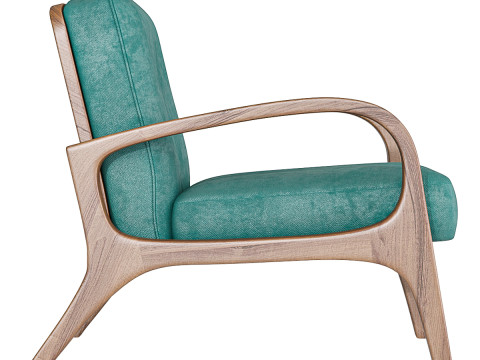 Stylish chair in American retro style 3D-Modell
