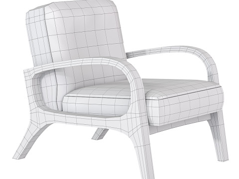 Stylish chair in American retro style 3D-Modell