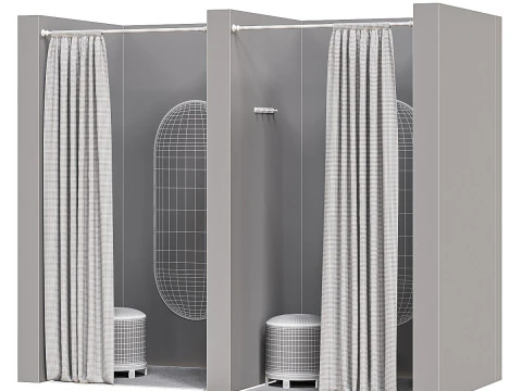 Fitting room for a clothing store 3D Model