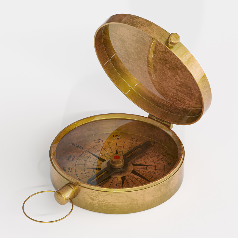 Compass 3D Модель .c4d .max .obj .3ds .fbx .stl .blend 