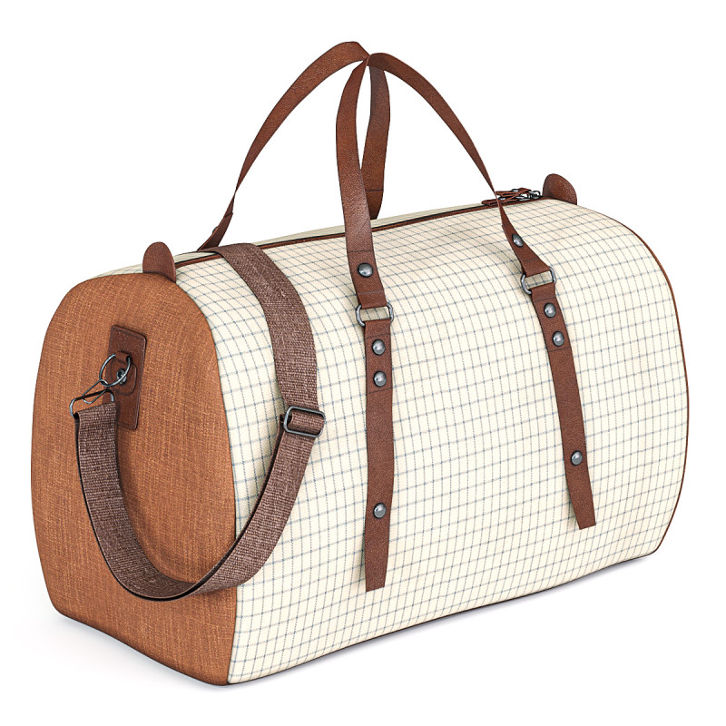 Luxury Bag With Handles 3D Модель .c4d .max .obj .3ds .fbx .stl .blend 