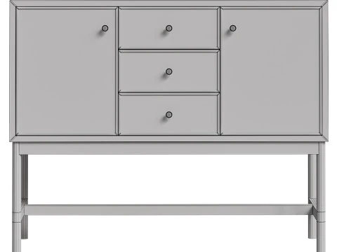 Siobhan Oak Tall Sideboard 3D Model