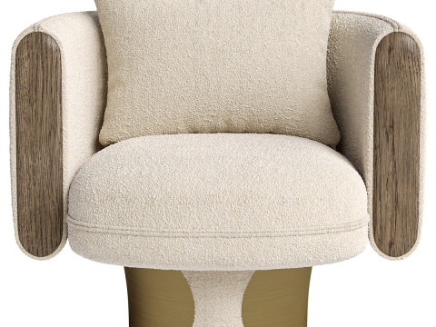 Velluto Swivel Chair 3D Model