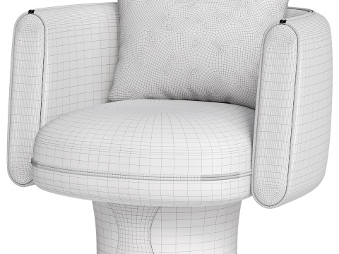 Velluto Swivel Chair 3D Model