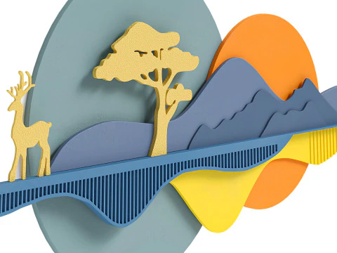 Modern 3D Wall Decor Art 3D Model