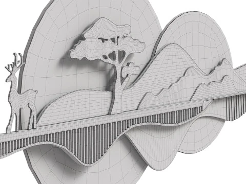 Modern 3D Wall Decor Art 3D Model