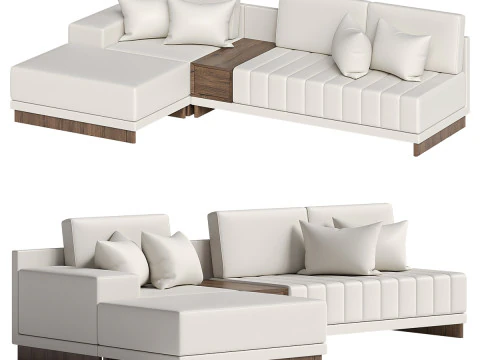 Ensemble de canapés sectionnels en cuir Modèle 3D