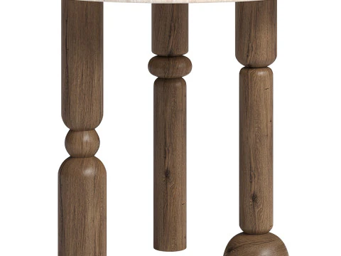 Okrągły stolik boczny Model 3D