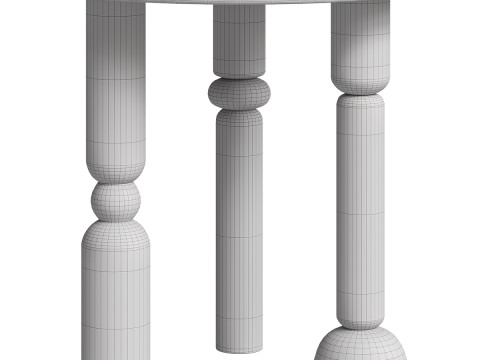 Okrągły stolik boczny Model 3D