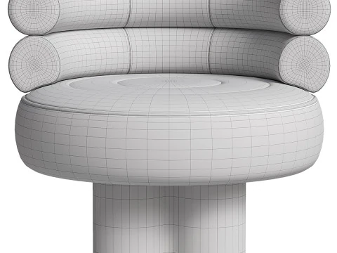 Armless Wood Chair 3D Model