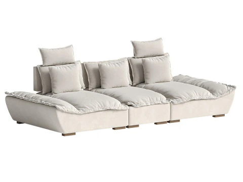 Modern 3 Seater Deep Sofa with Adjustable Backrest Sailboat 3D Model