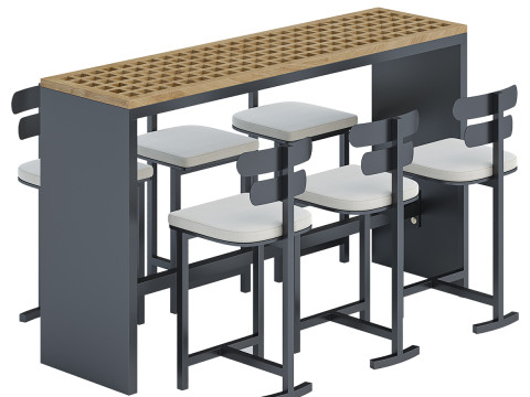 Zestaw stoł&oacute;w do jadalni na patio Model 3D