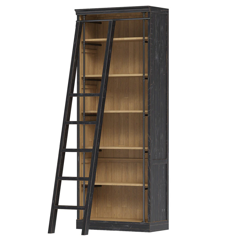 Bookcase - Matte Black 3D Model .c4d .max .obj .3ds .fbx .stl .blend