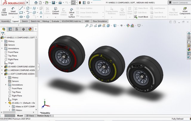 FORMULA ONE 13 INCH WHEELS COMPOUNDS Modello 3D .c4d .max .obj .3ds .fbx .stl .blend 