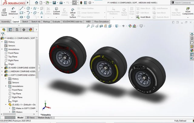 FORMULA ONE 13 INCH WHEELS COMPOUNDS 3D Model .c4d .max .obj .3ds .fbx .stl .blend 
