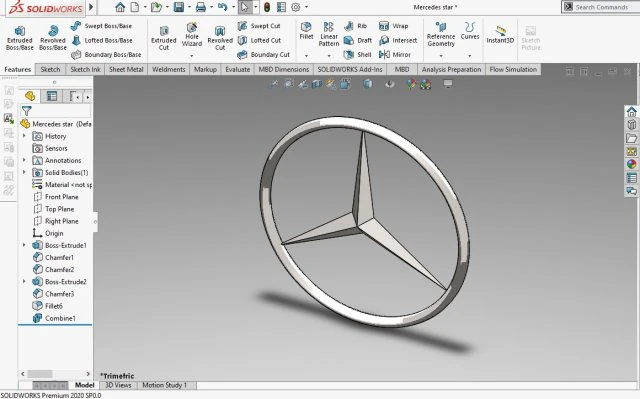 Mercedes-Benz SW Logo 3D Model .c4d .max .obj .3ds .fbx .stl .blend 