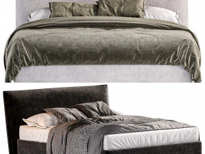 Ł&oacute;żko w kolorze toffi firmy caccaro Model 3D