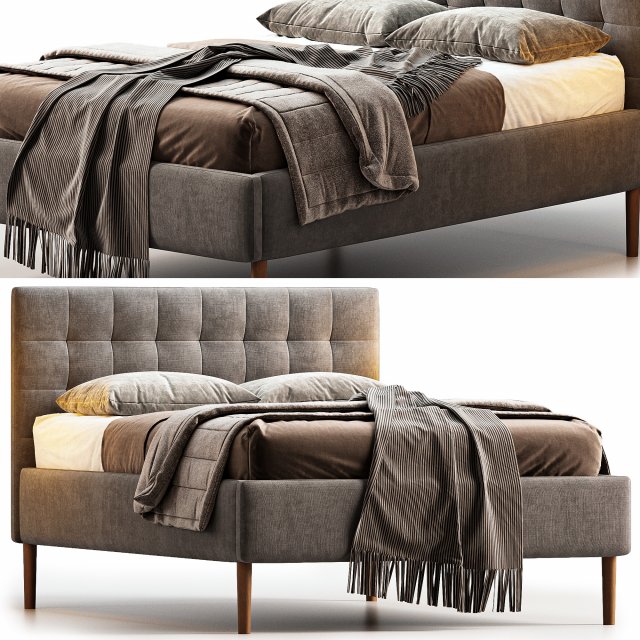Emmet bed by West Elm Modelo 3D .c4d .max .obj .3ds .fbx .stl .blend 