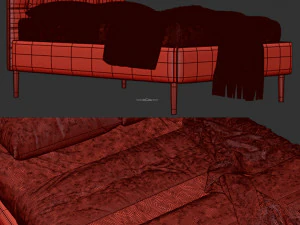 Emmet bed by West Elm 3D Model