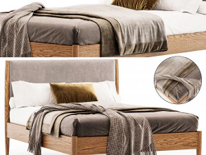 Cama Mid-Century de West Elm Modelo 3D
