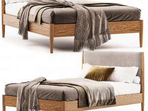 Mid-Century Bed by West Elm 3D Model